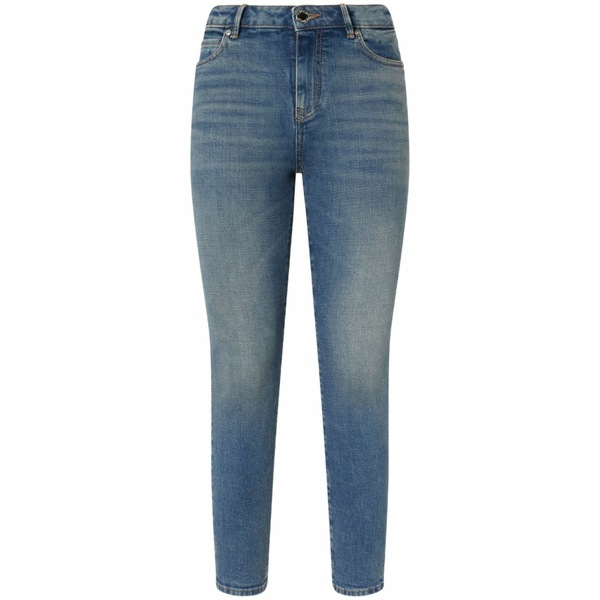 ピンコ レディース デニムパンツ ボトムス Logo-embroidered slim-fit jeans Blue｜asty
