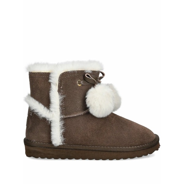 リュージョー レディース ブーツ シューズ Faux-fur pompom boots Brown