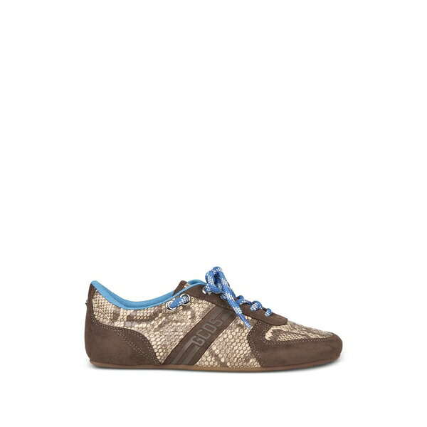 ジーシーディーエス メンズ スニーカー シューズ Snakeskin-print sneakers Brown
