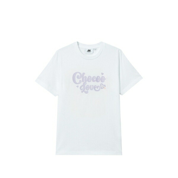 黒茶 レディース ティーシャツ トップス Short-sleeve logo-embroidered t-shirt White