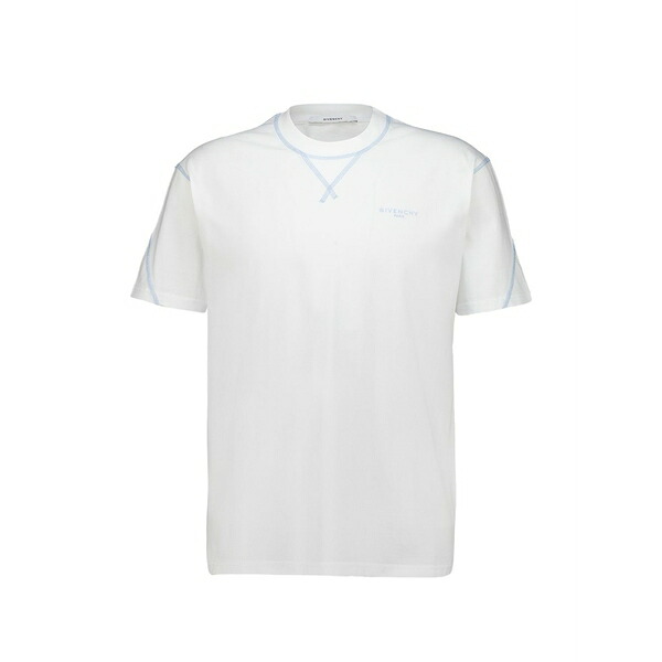 ジバンシー メンズ ティーシャツ トップス Contrast-stitch t-shirt White