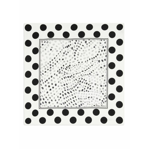 ニナリッチ レディース 消音装置・袈裟・えり巻き 添え物 Polka-dot silk scarf White