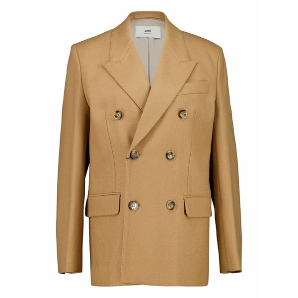 意中の女 レディース 上衣＆上衣 アウター Double-breasted wool blazer Neutrals