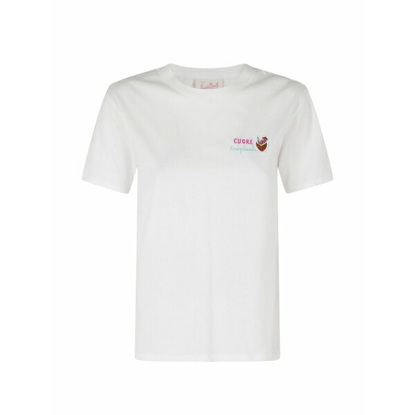 エムシーツーセイントバース レディース ティーシャツ トップス Emilie embroidered t-shirt White