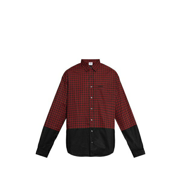 ヴェトモン メンズ プルオーバー トップス Checked shirt Red