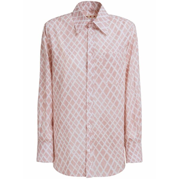 マルニ レディース プルオーバー トップス Patterned long-sleeve shirt Pink
