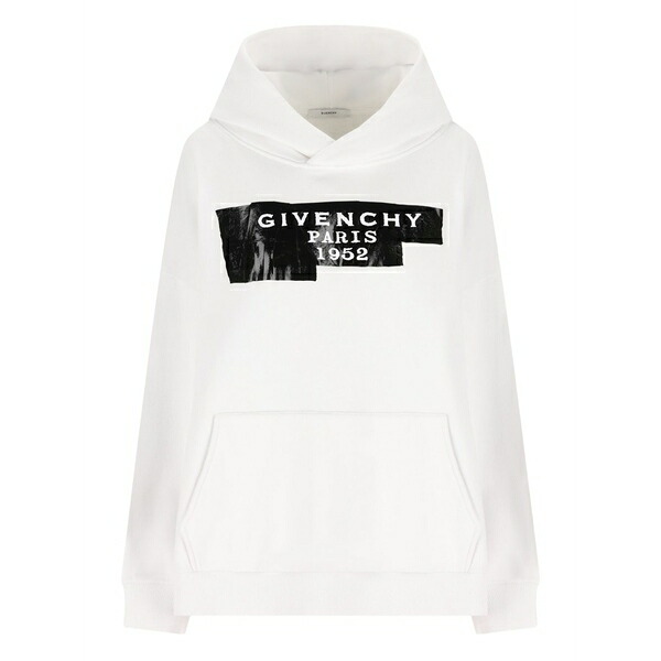 ジバンシー レディース パーカー・スウェットシャツ アウター Logo-print hoodie White