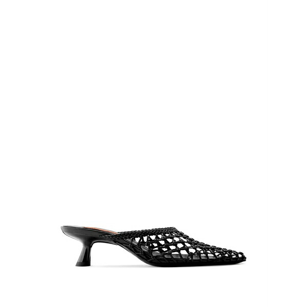 サイモン銀鏡 レディース サンダル シューズ Gala knotted heeled mules Black