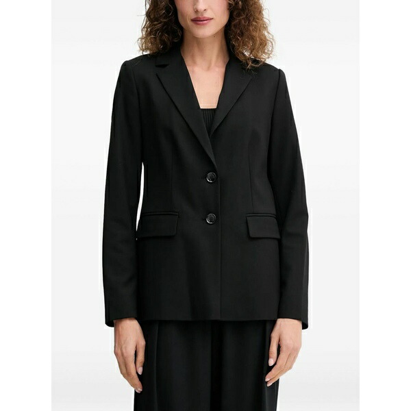 ベネトン  レディース 上衣＆上衣 アウター Button-fastening blazer Black