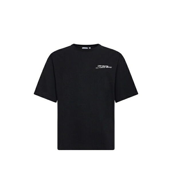 象牙色 メンズ プルオーバー トップス Lettering arrow artwork t-shirt Black