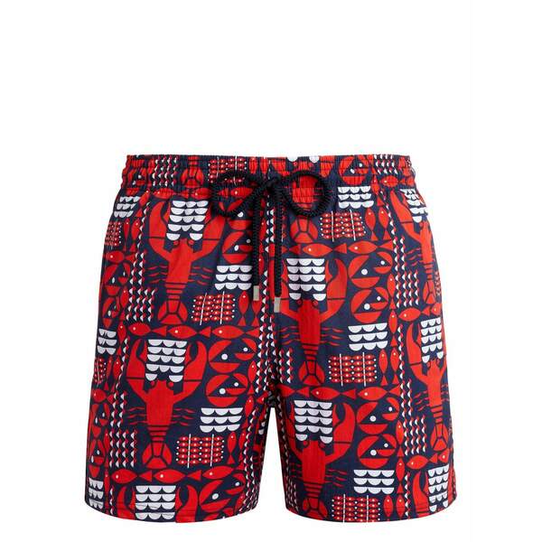 ヴィルブレクイン メンズ 心地好いズボン下 ボトムス Stretch swim shorts graphic lobsters Red