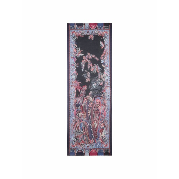 エトロ メンズ えり巻き・袈裟・えり巻き 付属物 Parrot-print scarf Blue