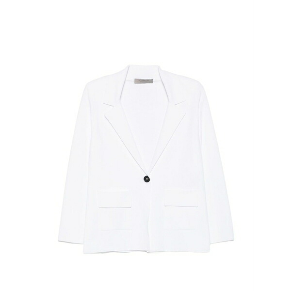 ディー・エクステリア レディース 上衣＆上衣 アウター Single-button notch-lapels blazer White