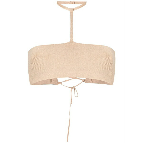 アンドレダモ レディース ティーシャツ トップス Halterneck bandeau top Neutrals