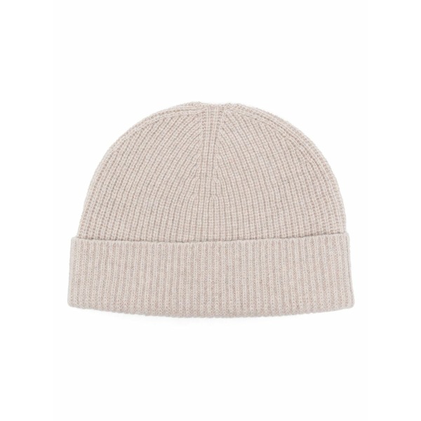 サンスペル メンズ かぶり笠 佩び物 Cashmere ribbed beanie hat Neutrals
