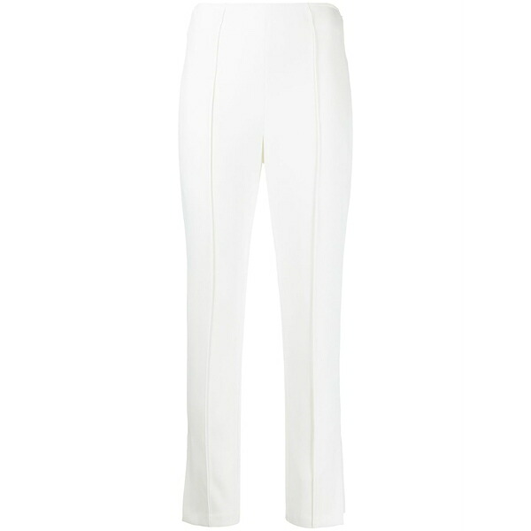 サンクアセプト レディース 心地好いズボン下 ボトムス Brianne slim-fit trousers White