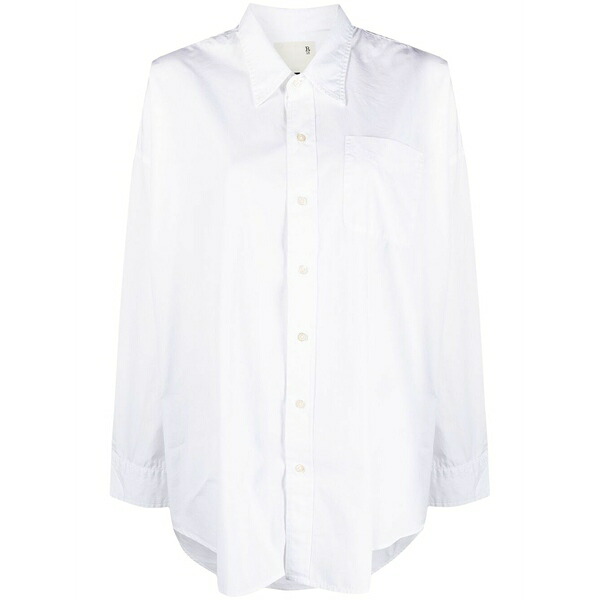アールサーティーン レディース プルオーバー トップス Patch-pocket shirt White