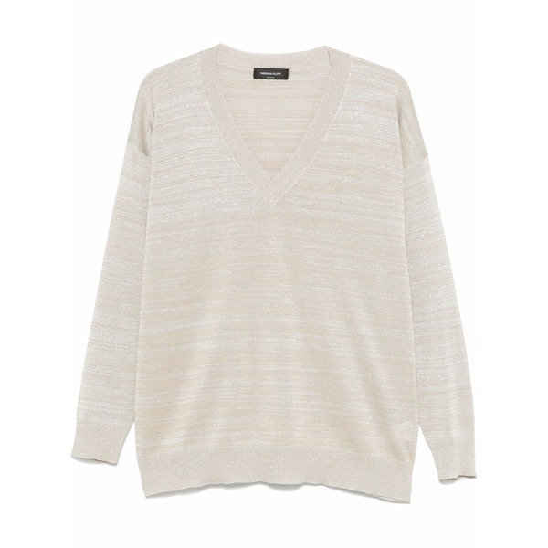 ファビアナ フィリッピ レディース 編み物\u0026スウェーター アウター Metallic-threading sweater Grey