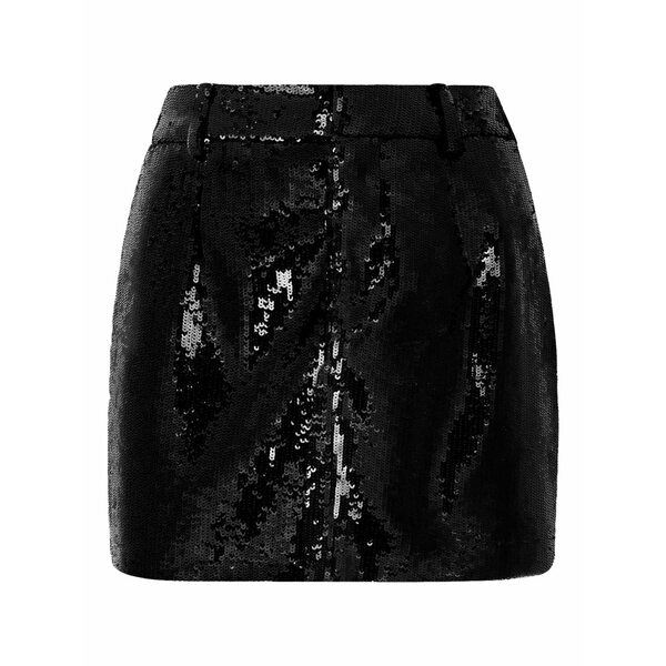 フィリップ飾り気の無い レディース スコート ボトムス Sequin mini skirt Black