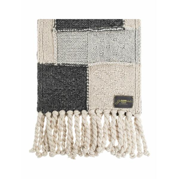 ガニー レディース えり巻き・袈裟・えり巻き 付属物 Patchwork fringed scarf Grey