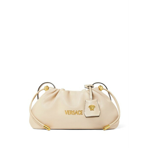 ヴェルサーチ レディース ショルダーバッグ 御徒面子 Mini tag logo clutch bag Neutrals