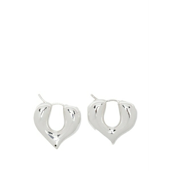 ミッソマ メンズ ピアス・イヤリング 付属物 Molten heart hoop earrings Silver