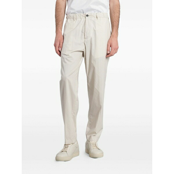 ロウブランド メンズ 心地好いズボン下 ボトムス Drawstring-waist tapered trousers Neutrals