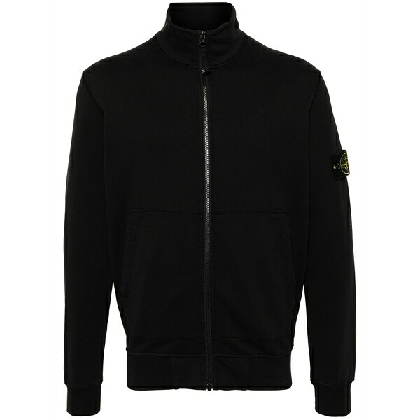 ストーンアイランド メンズ ジレー アウター Cotton jersey cardigan Black