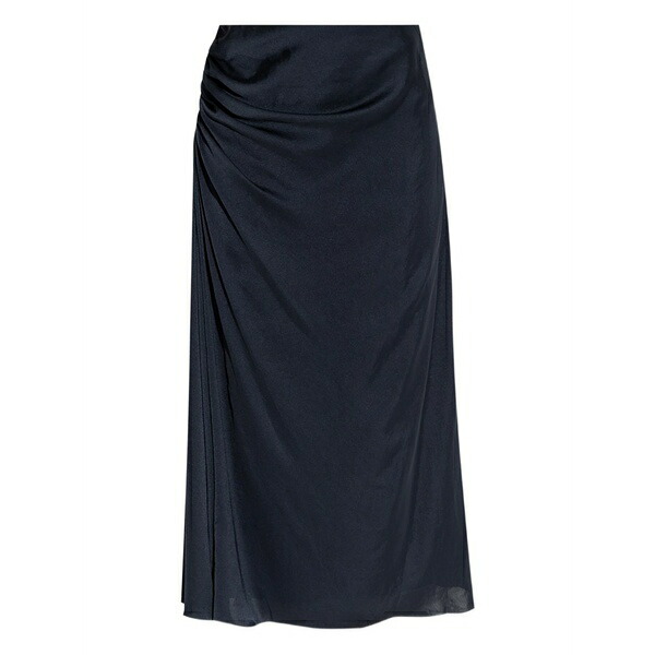 行動論理 レディース スコート ボトムス Draped MIDI skirt Blue