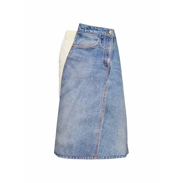 うしろ押し名取り草 レディース スコート ボトムス Panelled MIDI skirt Blue