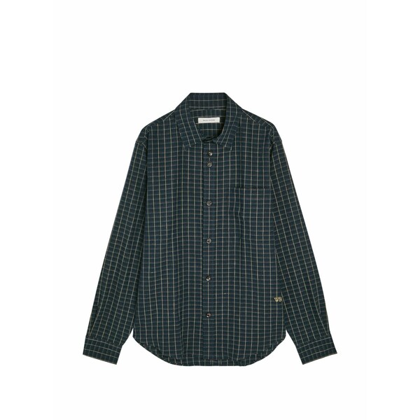 ウェールズ ボナー メンズ プルオーバー トップス Checked shirt Blue