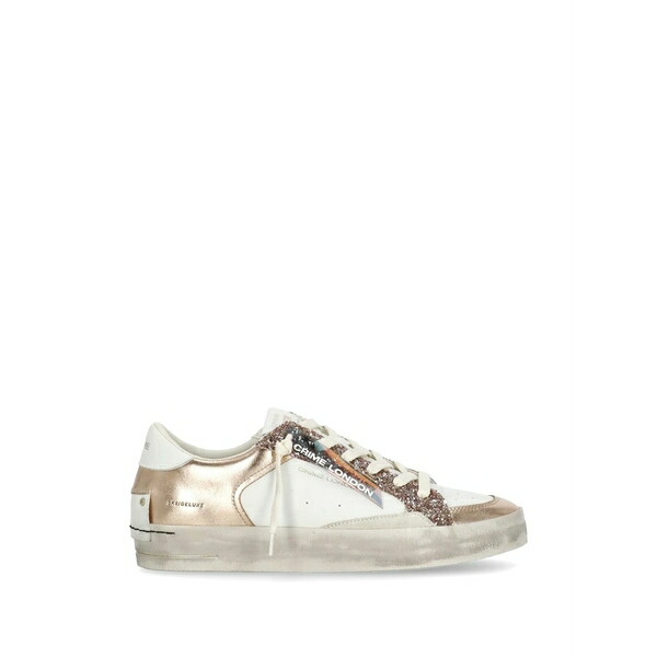 クライムロンドン レディース スニーカー シューズ Sk8 deluxe glitter panel leather sneakers White