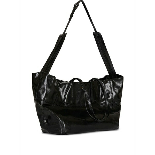 バルマン レディース ショルダーバッグ 御徒面子 Zip-detail leather tote bag Black