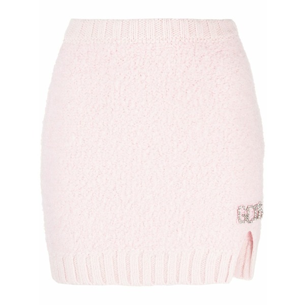 ジーシーディーエス レディース スコート ボトムス Hairy logo-plaque miniskirt Pink
