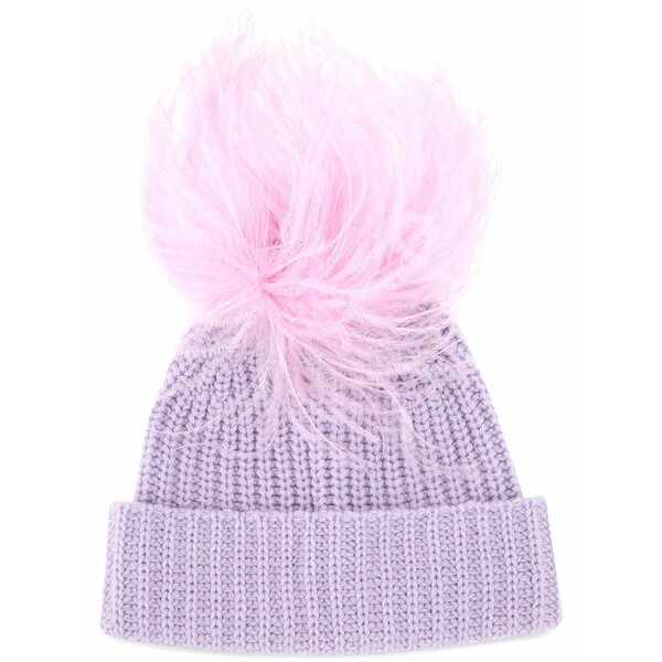 作物 論説文 レディース かぶり笠 佩び物 Cashmere beanie Purple