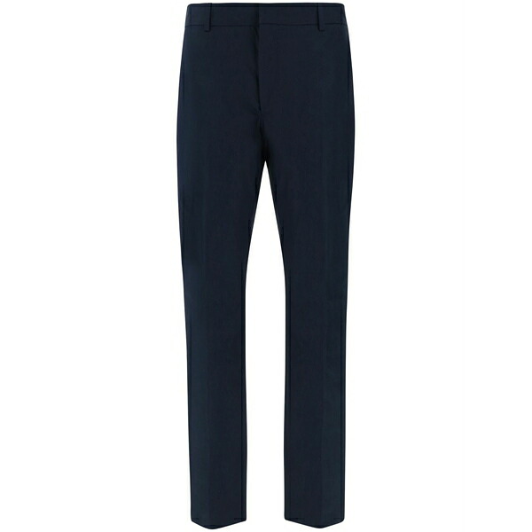 PTトリノ メンズ 心地好いズボン下 ボトムス Cotton-blend straight-leg trousers Blue