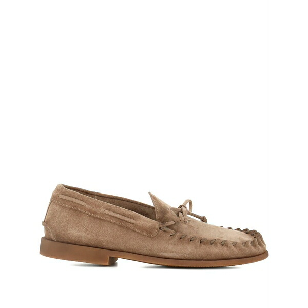 アレクサンダー オット メンズ スリッポン・ローファー シューズ Suede moccasin loafers Neutrals｜asty