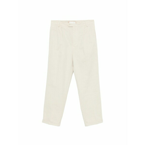 ボヌール メンズ 心地好いズボン下 ボトムス Belt-loop pleated trousers Neutrals