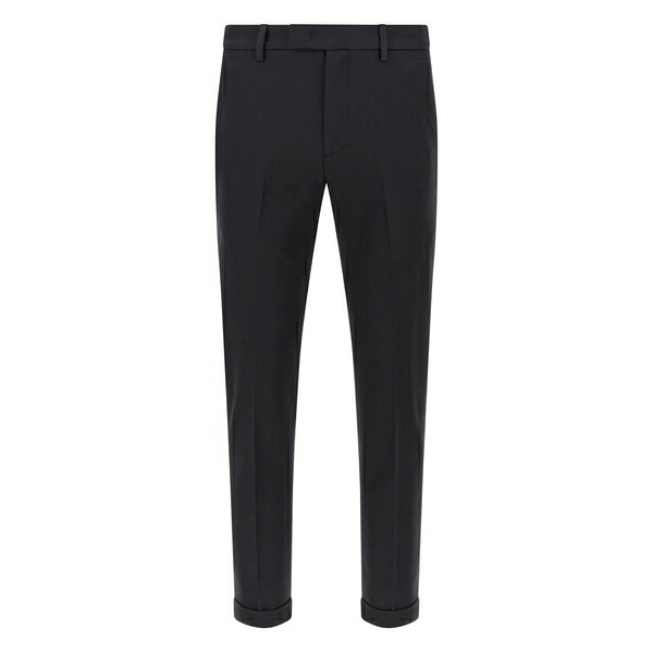 デパートメントファイブ メンズ 心地好いズボン下 ボトムス Pressed-pleat turn-up trousers Blue