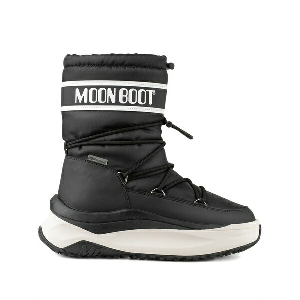 お月さまブーツ メンズ ブーツ シューズ Logo-print platform boots Black
