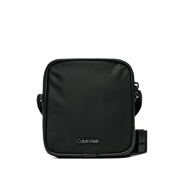 カルバンクライン メンズ ショルダーバッグ 御徒面子 Logo-lettering messenger bag Black