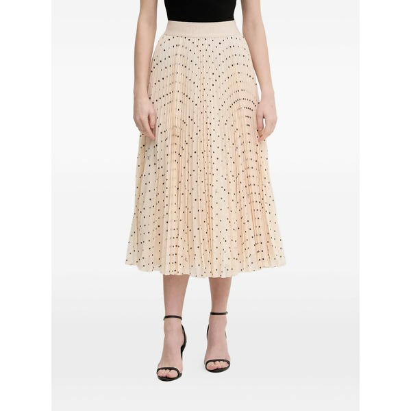 ジョープ レディース スコート ボトムス Salma polka-dot pleated MIDI skirt Neutrals