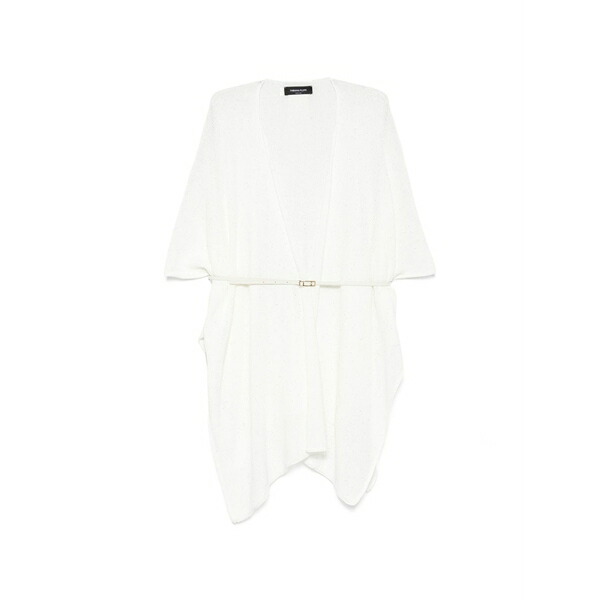 ファビアナ フィリッピ レディース 厚地の外套 アウター Belted cardi-coat White