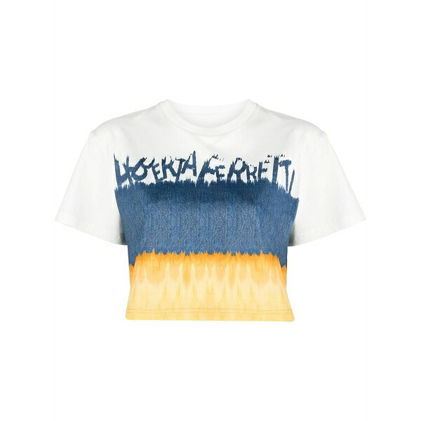 アルベルタ フェレッティ レディース Tシャツ トップス Tie-dye print cotton t-shirt Blue｜asty 34,320円