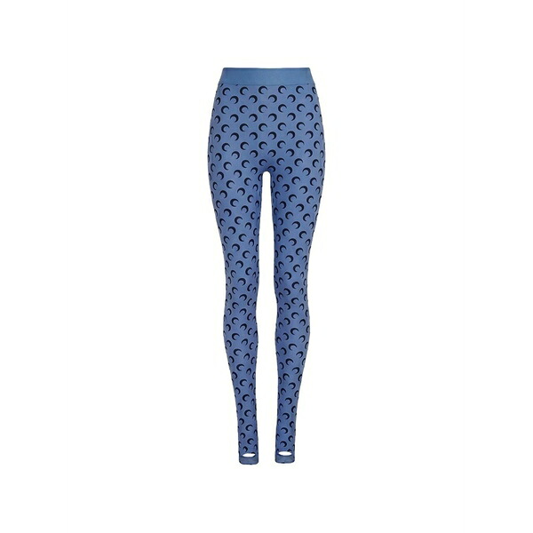 マリーン セル レディース カジュアルパンツ ボトムス Moon-print jersey leggings Blue|asty