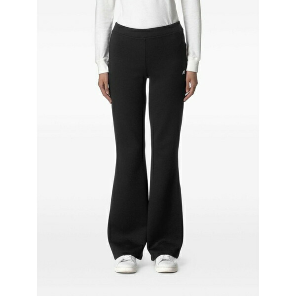 ケイ通い路 レディース 心地好いズボン下 ボトムス Jenny logo-patch trousers Black