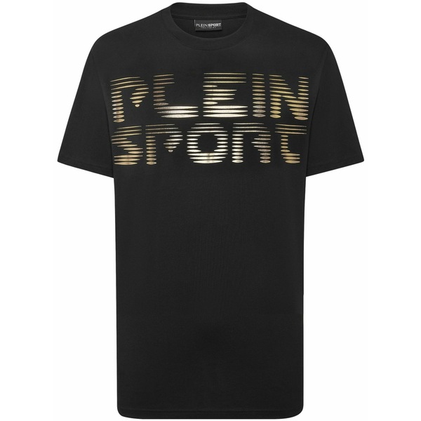 飾り気の無い運動競技 メンズ プルオーバー トップス Logo-print t-shirt  Black