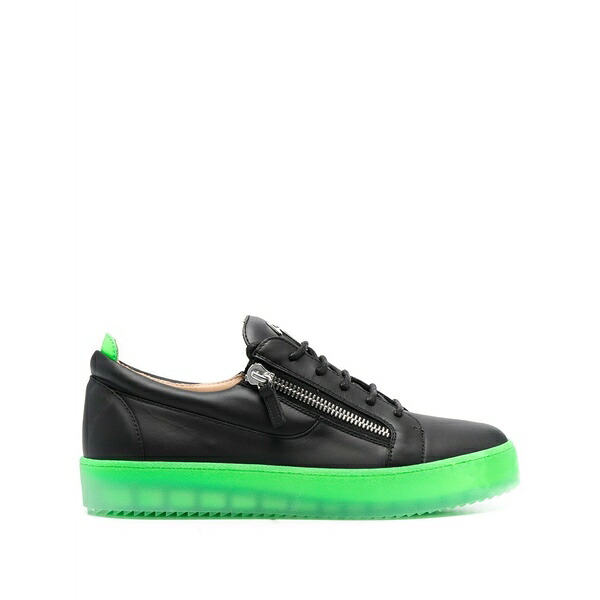 ジュゼッペザノッティ メンズ スニーカー シューズ Contrasting-sole low-top sneakers Black｜asty