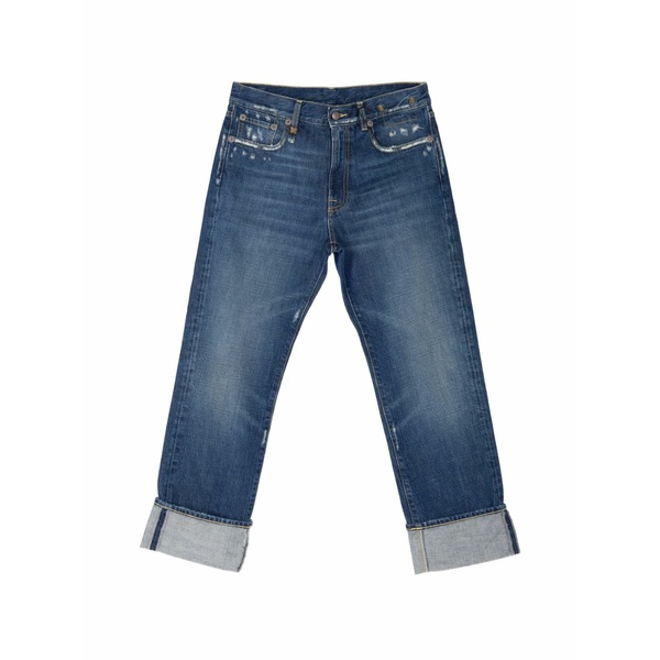 アールサーティーン レディース デニムパンツ ボトムス Romeo cuffed jeans Blue|asty