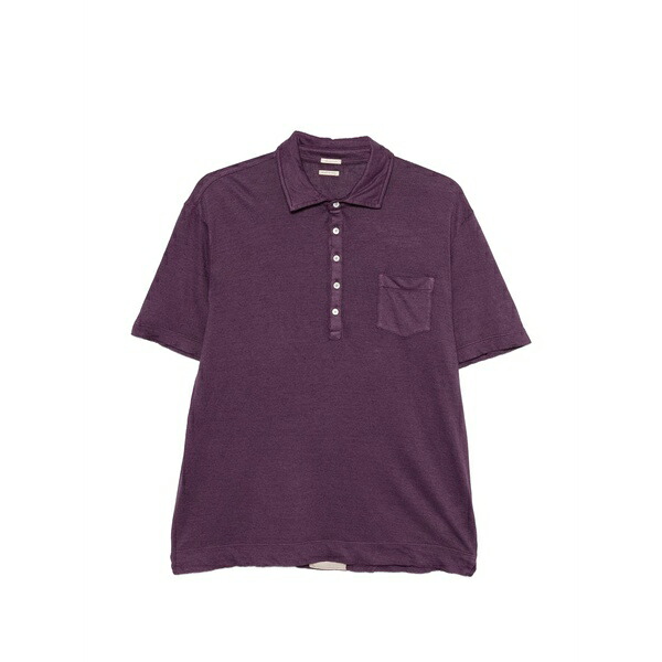 マッシモ アルバ メンズ スポーツシャツ トップス Chest-pocket polo shirt Purple